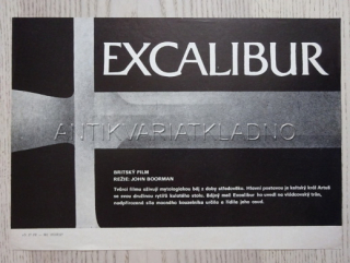 EXCALIBUR, FILMOVÝ LETÁK