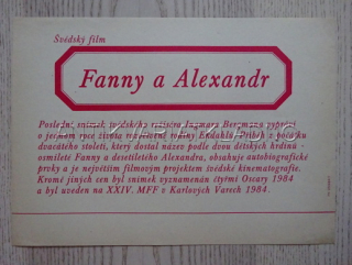 FANNY A ALEXANDR, FILMOVÝ LETÁK