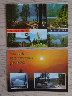 ŠUMAVA, ČERNÉ A ČERTOVO JEZERO, 2 KUSY