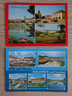 TÝN NAD VLTAVOU, KOLODĚJE NAD LUŽNICÍ, OKRES ČESKÉ BUDĚJOVICE, 2 KUSY