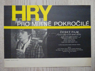 HRY PRO MÍRNĚ POKROČILÉ, FILMOVÝ LETÁK