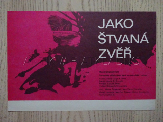 JAKO ŠTVANÁ ZVĚŘ, FILMOVÝ LETÁK