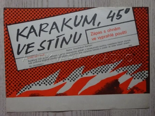 KARAKUM, 45° VE STÍNU, FILMOVÝ LETÁK