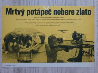 MRTVÝ POTÁPĚČ NEBERE ZLATO, FILMOVÝ LETÁK
