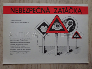 NEBEZPEČNÁ ZATÁČKA, FILMOVÝ LETÁK