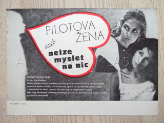 PILOTOVA ŽENA ANEB NELZE MYSLET NA NIC, FILMOVÝ LETÁK
