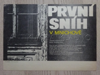 PRVNÍ SNÍH V MNICHOVĚ, FILMOVÝ LETÁK