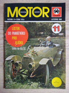 MOTOR, MOTORISTICKÁ SOUČASNOST Č. 11, ROČ. 12, 1980
