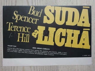 SUDÁ A LICHÁ, B. SPENCER, T. HILL, FILMOVÝ LETÁK