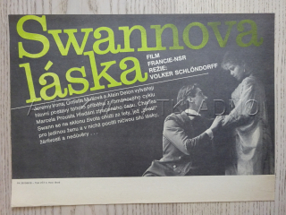 SWANOVA LÁSKA, A. DELON, FILMOVÝ LETÁK