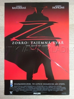 ZORRO: TAJEMNÁ TVÁŘ, ANTONIO BANDERAS, ANTHONY HOPKINS, FILM USA, PLAKÁT 1142