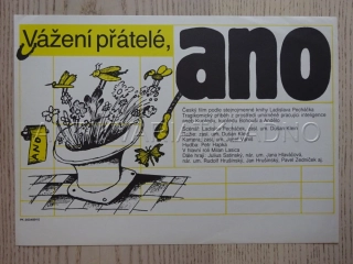VÁŽENÍ PŘÁTELÉ, ANO, M. LASICA, FILMOVÝ LETÁK
