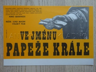 VE JMÉNU PAPEŽE KRÁLE, FILMOVÝ LETÁK