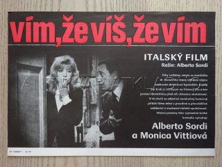 VÍM, ŽE VÍŠ, ŽE VÍM, M. VITTI, FILMOVÝ LETÁK