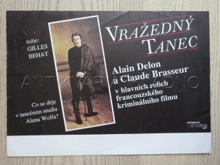 VRAŽEDNÝ TANEC, A. DELON, FILMOVÝ LETÁK