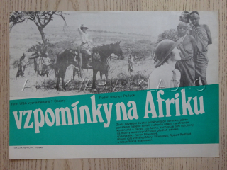 VZPOMÍNKY NA AFRIKU, M. STREEP, R. REDFORD, FILMOVÝ LETÁK