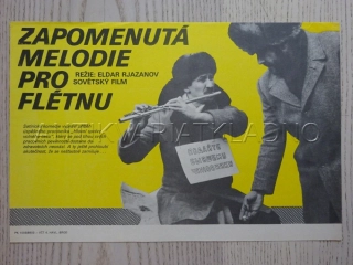 ZAPOMENUTÁ MELODIE PRO FLÉTNU, FILMOVÝ LETÁK