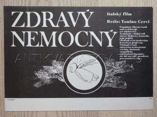 ZDRAVÝ NEMOCNÝ, A. SORDI, FILMOVÝ LETÁK