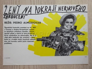 ŽENY NA POKRAJI NERVOVÉHO ZHROUCENÍ, P. ALMODOVAR, FILMOVÝ LETÁK