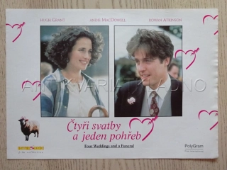 ČTYŘI SVATBY A JEDEN POHŘEB, H. GRANT, A. MACDOWELL, FOTOSKA FILM USA 7891