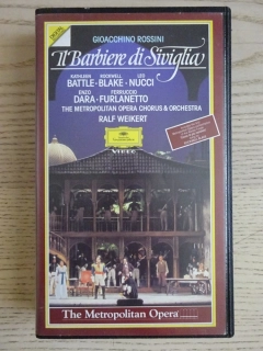 METROPOLITNÍ OPERA: LAZEBNÍK SEVILLSKÝ, OPERA GIOACCHINO ROSSINI, VHS HUDBA