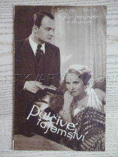 PALČIVÉ TAJEMSTVÍ, A. ABEL, BIO PROGRAM Č. 31, 1933