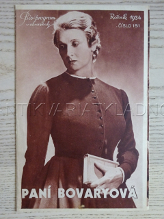 PANÍ BOVARYOVÁ, M. DEARLY, BIO PROGRAM Č. 151, 1934