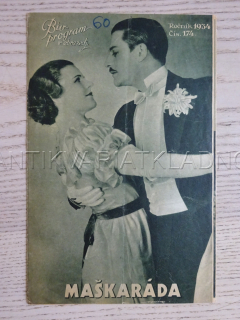 MAŠKARÁDA, P. WESSELY, BIO PROGRAM Č. 174, 1934