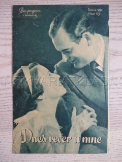 DNES VEČER U MNE!, P. HORBIGER, BIO PROGRAM Č. 179, 1934