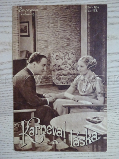 KARNEVAL A LÁSKA, H. THIMIG, BIO PROGRAM Č. 183, 1934