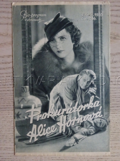 PROKURÁTORKA ALICE HORNOVÁ, J. SMORSARSKA, BIO PROGRAM Č. 242, 1935