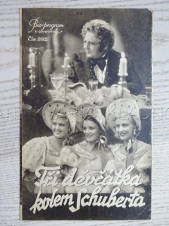 TŘI DĚVČÁTKA KOLEM SCHUBERTA, P. HORBIGER, BIO PROGRAM Č. 382, 1936