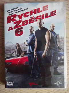RYCHLE A ZBĚSILE 6, V. DIESEL, P. WALKER, DVD FILM