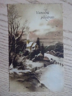 VÁNOCE, VÁNOČNÍ POZDRAV, ZIMA, SNÍH