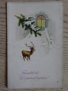 VÁNOCE, JELEN, ZIMA, SNÍH