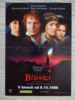 BÍDNÍCI, L. NEESON, U. THURMAN, FILMOVÝ LETÁK