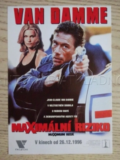 MAXIMÁLNÍ RIZIKO, J.-C. VAN DAMME, FILMOVÝ LETÁK