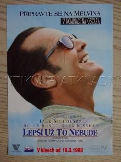 LEPŠÍ UŽ TO NEBUDE, J. NICHOLSON, FILMOVÝ LETÁK