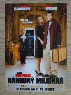 NÁHODNÝ MILIONÁŘ, A. SANDLER, W. RYDER, FILMOVÝ LETÁK