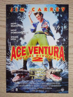 ACE VENTURA: VOLÁNÍ DIVOČINY 2, J. CARREY, FILMOVÝ LETÁK