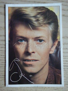 AUTOGRAM BOWIE DAVID, KARTIČKA BRAVO