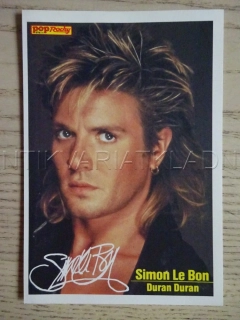 AUTOGRAM BON LE SIMON, DURAN DURAN, KARTIČKA BRAVO