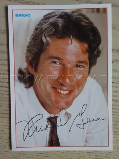 AUTOGRAM GERE RICHARD, KARTIČKA BRAVO
