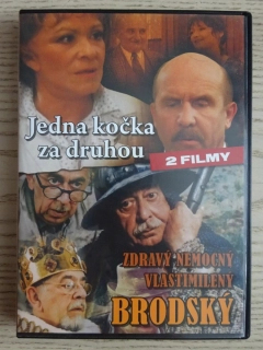 JEDNA KOČKA ZA DRUHOU, ZDRAVÝ NEMOCNÝ VLASTIMILENÝ BRODSKÝ, 2X DVD FILM ČR