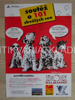 101 DALMATINŮ, FILM USA, PLAKÁT WALT DISNEY