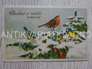 VESELÉ VÁNOCE, PTÁČCI, SNÍH, SÝKORKA