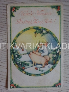 VESELÉ VÁNOCE, NOVÝ ROK, CHALOUPKA, ANDÍLEK, PRASE