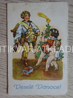 VESELÉ VÁNOCE, ANDÍLEK, DÍTĚ, HRAČKA, BETLÉM, KOMETA, STROMEČEK