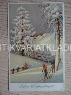 VESELÉ VÁNOCE, SNÍH, LES, BĚŽKY, LYŽE