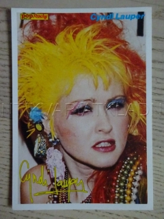 AUTOGRAM LAUPER CYNDI, KARTIČKA BRAVO